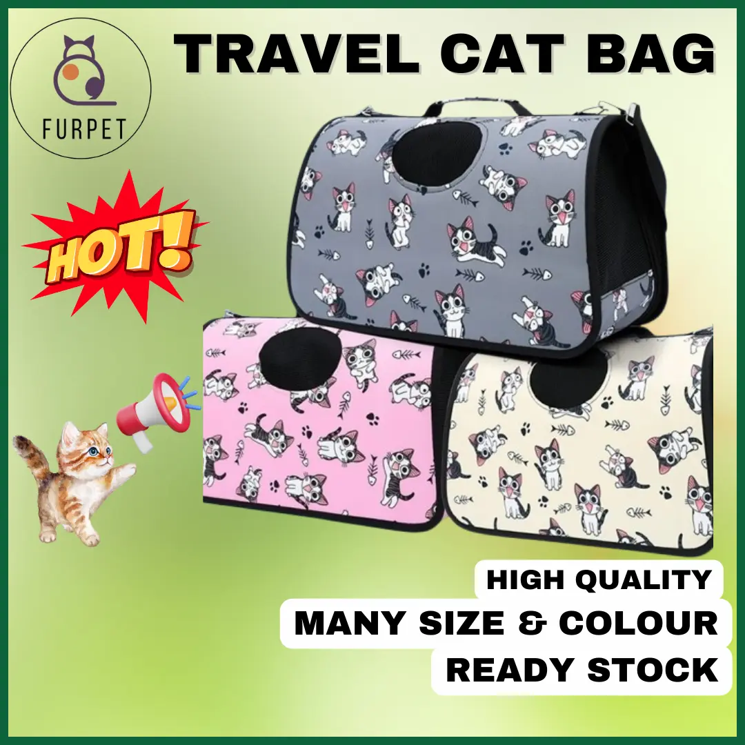 FURPET Beg Kucing Besar Murah Beg Kucing Galas Belakang Pet Cat Bag Travel Cat Backpack Carrier bag kucing pet  carrier beg  kucing