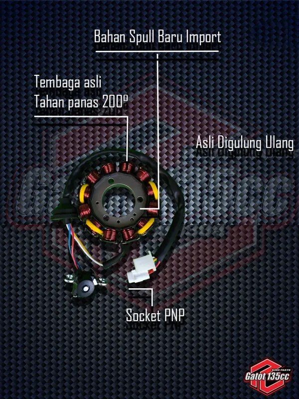 Paket spull Fullwave Mio sporty mio smile mio soul karbu Nouvo set kiprok Nmax original PNP dan kabel kit Fullwave 2