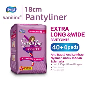 SENSI SANILINE Pantyliner Wanita Anti Bau & Anti Lembap Cocok untuk Keputihan Ringan Nyaman untuk Ibadah Tetap Kering Seharian 15cm/18cm 40+ Pads