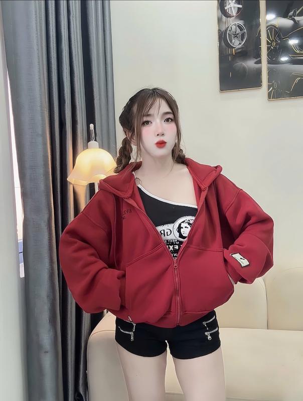 Áo Khoác Nỉ Form Rộng - Áo Nỉ Ngoại Giày Giặn Nón To Thêu Chữ Size M L Dưới MyhanStore93. | BigBuy360 - bigbuy360.vn