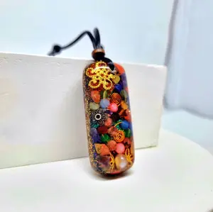 ORGONITE SPECIAL SUPER RARE PENDANT + 16 NATURAL RARE KRISTAL TYPE 2
