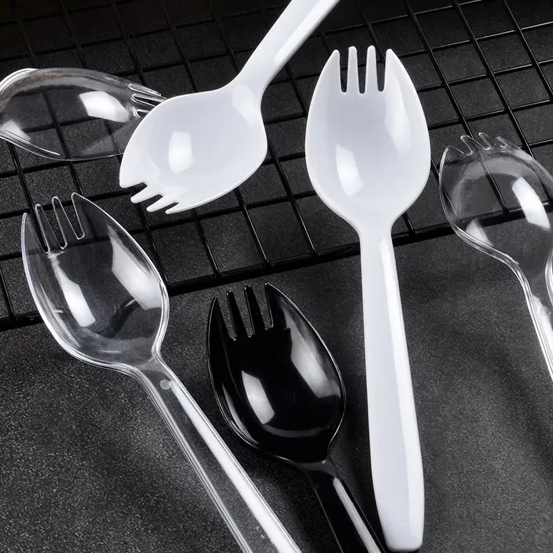 Sendok Dan Garpu 2in1 Sendok Plastik Garpu Plastik Sendok Spork 3