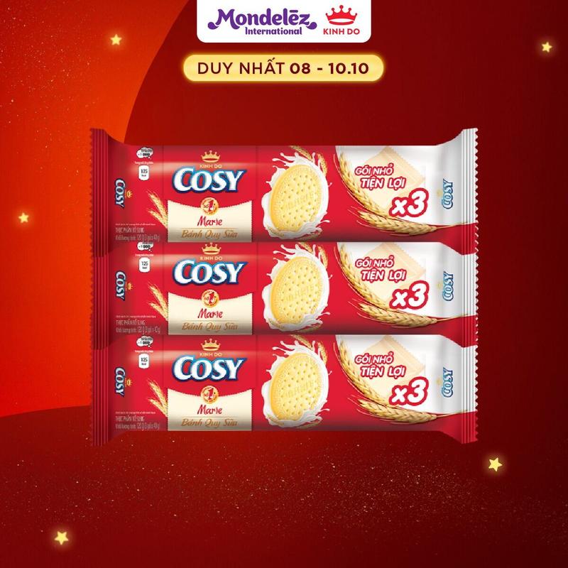 Bánh Quy Sữa Cosy Marie, Combo 3 Gói x 120G