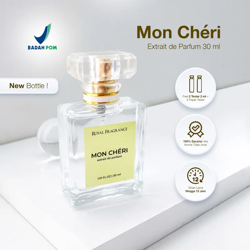 NEW! EXTRAIT PARFUM MON CHERI FOR WOMEN - PERFUME WANITA ROYAL FRAGRANCE TAHAN LAMA 1