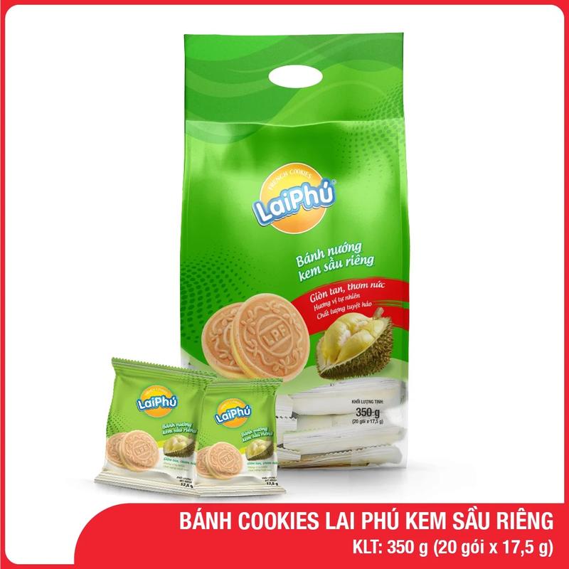 Bánh French Cookies Lai Phú Vị Sầu riêng 350g