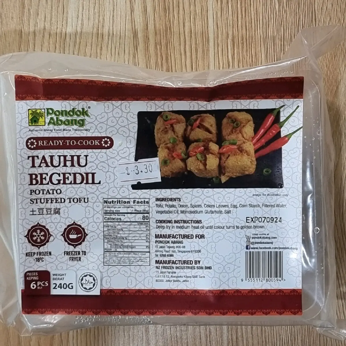 [PA] Potato Stuffed Tofu/Tauhu Begedil Pack