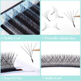 Yelix 0.07 5D-W Shaped Auto Fan Eyelash Extension Black 7