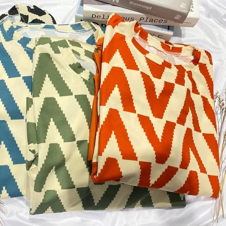MS SETELAN WANITA JUMBO MOTIF V UNTUK SEHARI HARI BISA COD
