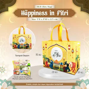 ALTHEA Tas Parcel Lebaran Laminasi HLB Goodie Bag Idul Fitri 31x40x15 Tas Bingkisan Lebaran Plastik Ramah Lingkungan