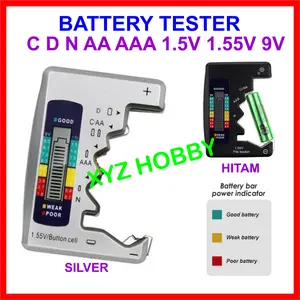Universal Battery Tester Checker dengan Layar LCD Alat Tes Cek Kapasitas Baterai 9V 1.55V DC Test C D N AA AAA Suku Cadang Rumah Tangga