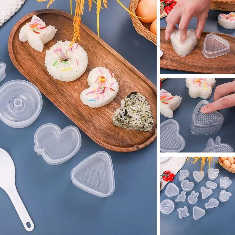 New DIY Rice Ball Mold Cartoon Shape Transparent Sushi Tools - TikTok ...