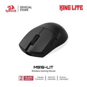 Redragon K1NG M916 LITE 1K 3-Mode Wireless Gaming Mouse 49g Ultra-Light 8K DPI Rechargeable