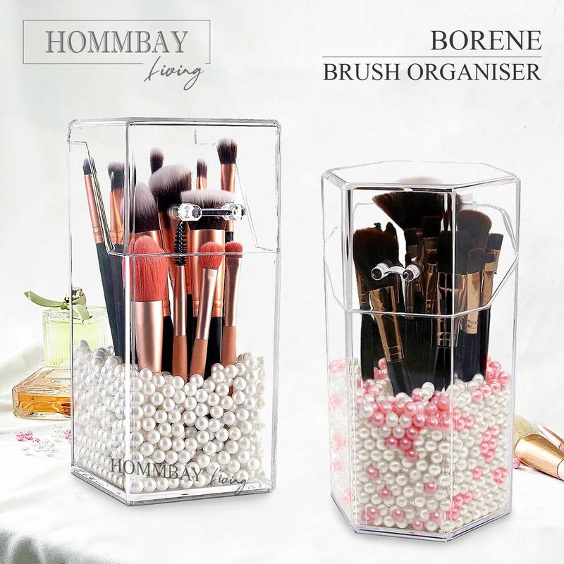 HOMMBAY LIVING Makeup Brush Holder Set Storage Transparent Makeup Organizer _ Borene 1