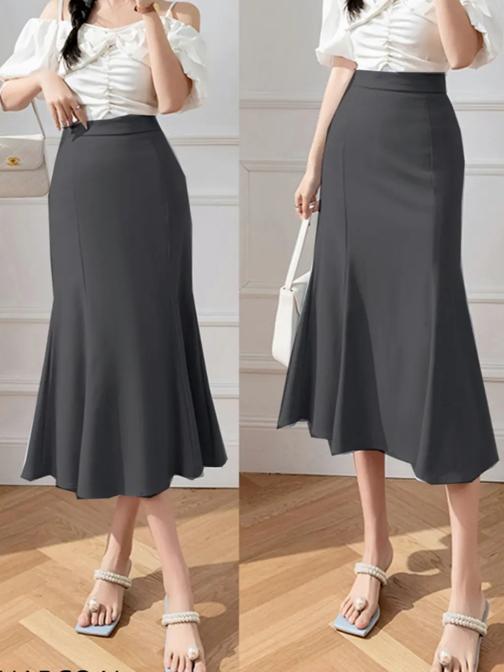 KARIZKA - Rok Mermaid Midi Skirt Duyung Wanita Casual Korean Style Cewek Dewasa