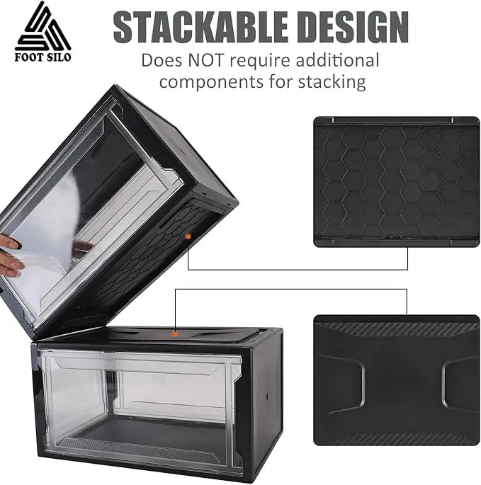 STACKABLE SHOE BOX FOR SHOE ORGANISATION