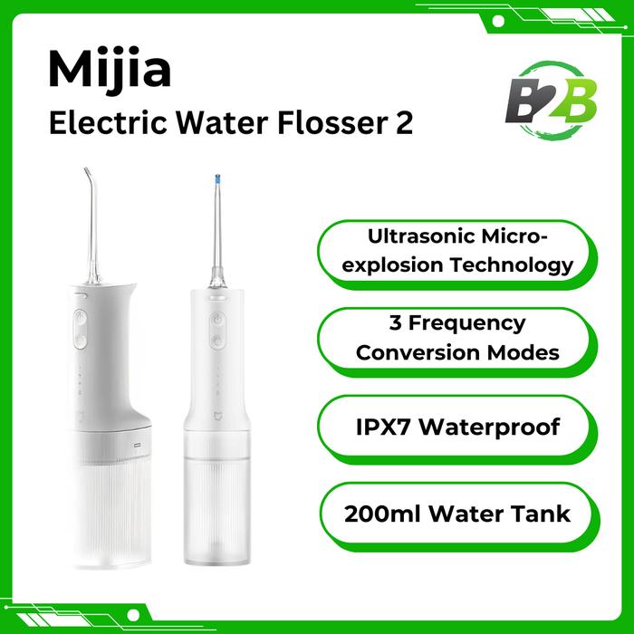 Gambar Mijia Electric Water Flosser 2 Oral Irrigator Dental Floss Pembersih Sela Gigi dari b2b mobile Kota Administrasi Jakarta Barat Tokopedia