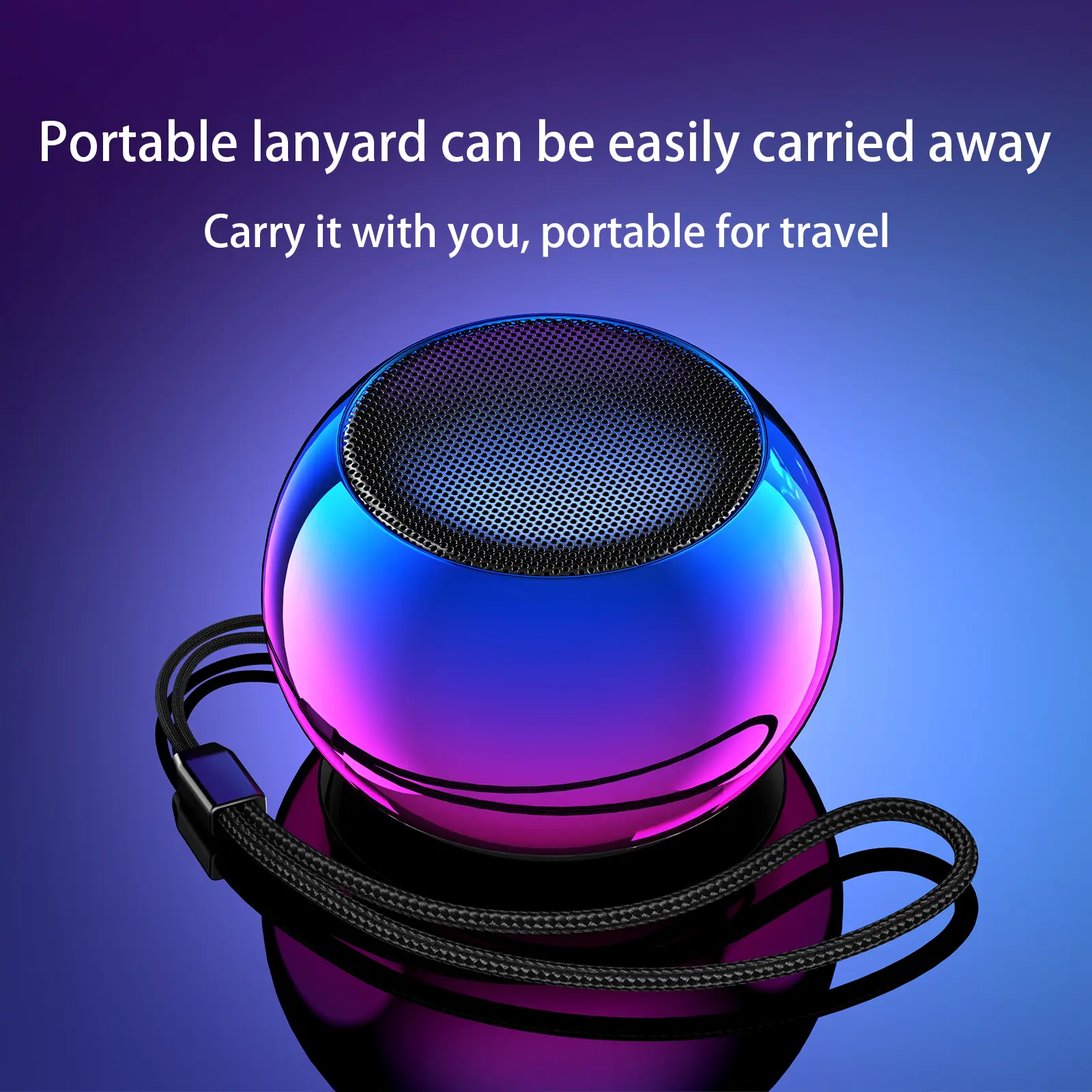 Loa Bluetooth Mini, Loa Không Dây Cầm Tay Nhỏ Công Suất 3W, Có Dây Đeo Buộc, Chống Nước, Ghép Nối Âm Thanh Nổi Không Dây, Có Thể Sạc Lại, Làm Bằng Kim Loại, Thích Hợp Cho Điện Thoại Và Máy Tính Bảng Củ Loa Nghe Nhạc