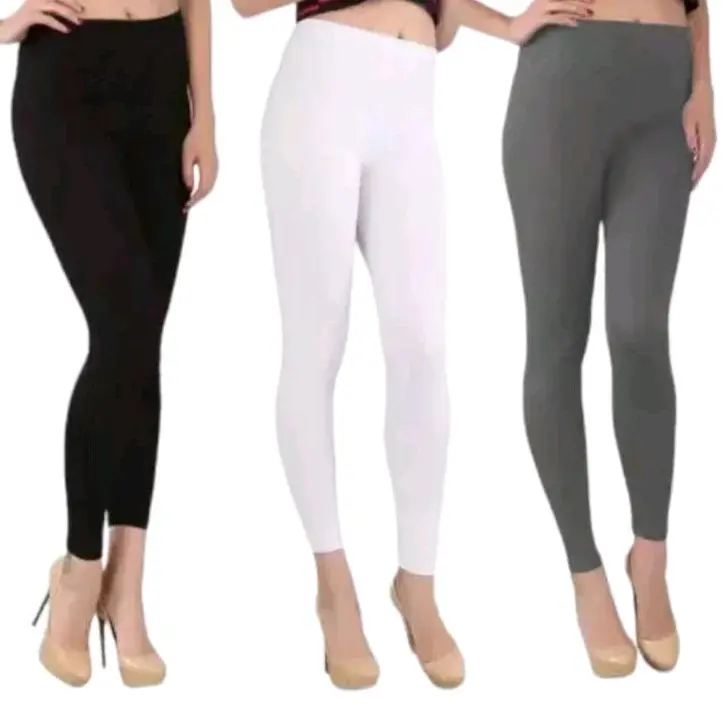 PROMO 3 Pcs  Legging Wanita Dewasa Bahan Spandek Jersy / Jersey Standar Jumbo Nyaman Fit Celana Panjang Hitam Spandex Stretch le jing ketat