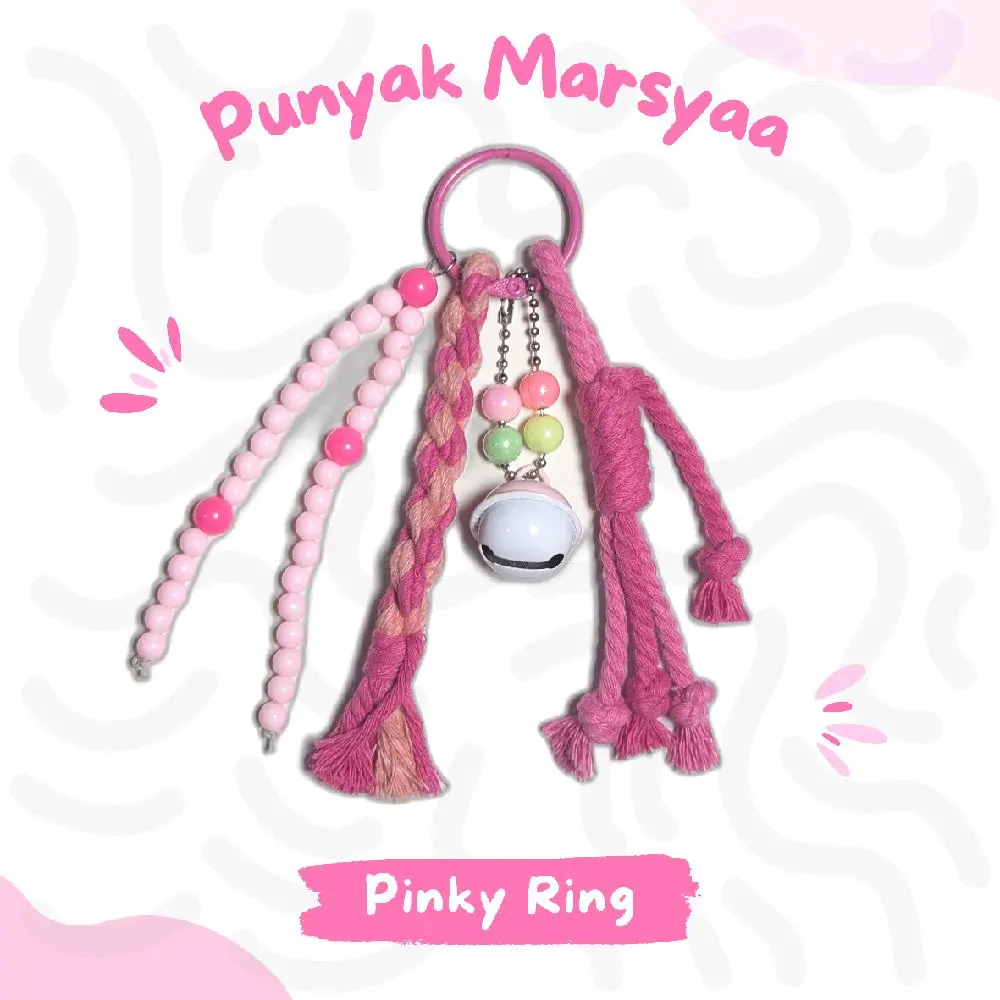 Bag Charm Keychain Macrame Gantungan Tas Gantungan Kunci Ring Bell Gift Ganci