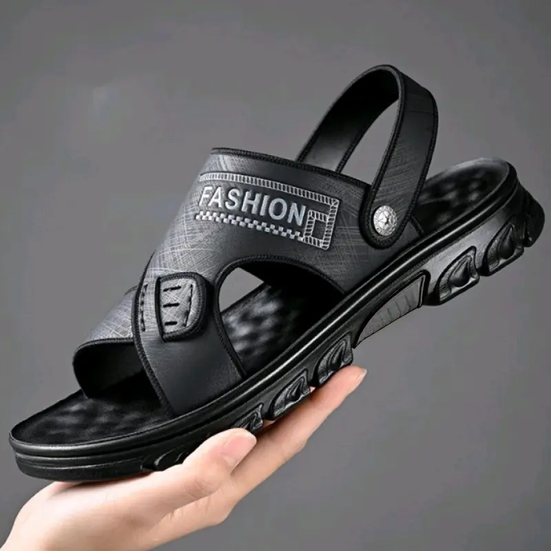 Sandal Original Selop Pria Slip On Nyaman Kuat Empuk Hitam Coklat Cowok Kasual Sendal Laki-laki Kasual 5