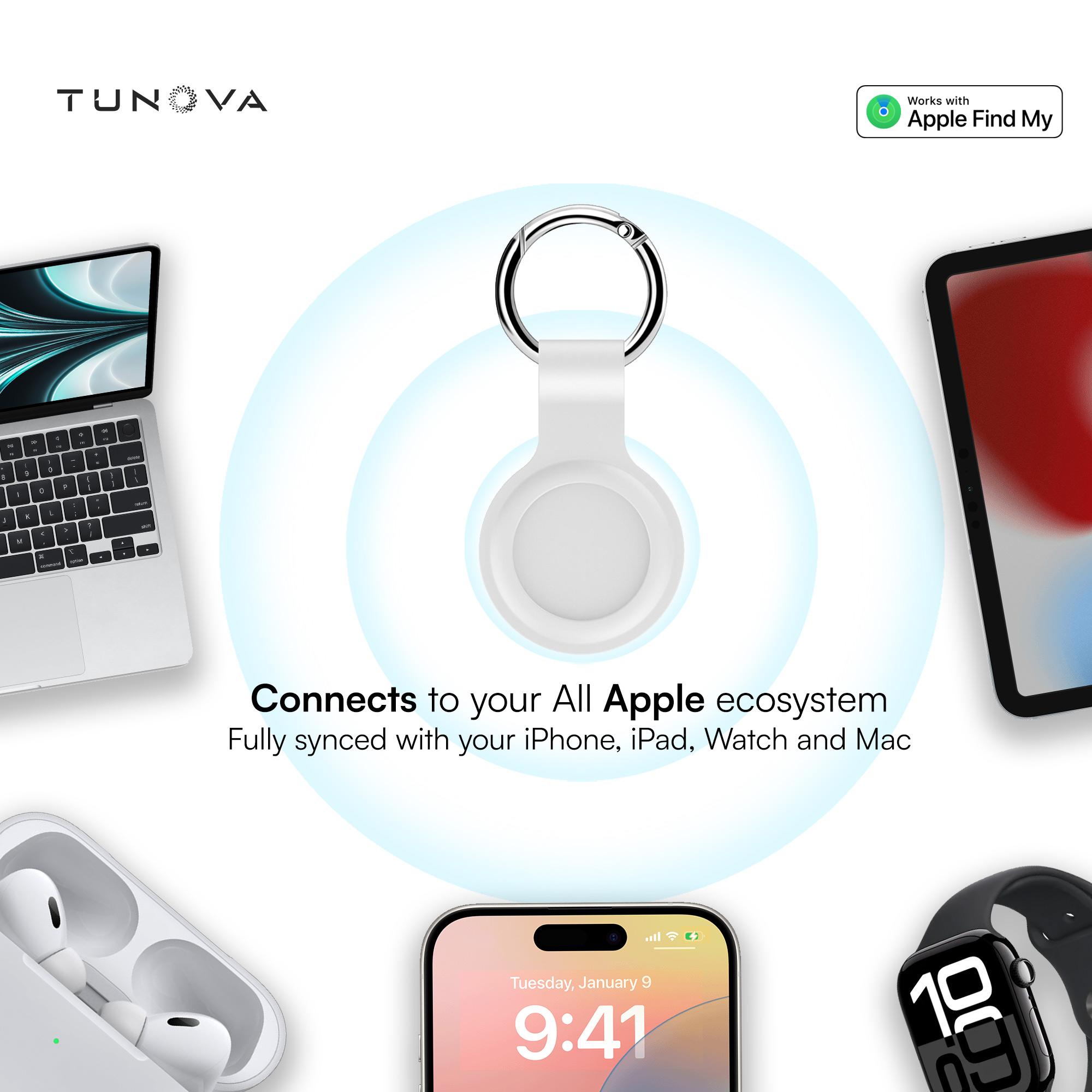 TUNOVA Tinkle01 AirTag dengan Dukungan Suara Balasan Kompatibel dengan Apple Find My Baterai Tahan 12 Bulan Ultra-Light 7g Garansi 2 Tahun