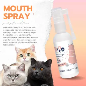 Bio.co Mouth Spray - Perawatan Mulut Kucing Anjing Obati Sariawan Radang Tenggorokan Bau Mulut Gusi Bengkak Anabul Ampuh Penghilang Bau Mulut Kucing dan Anjing 60ml