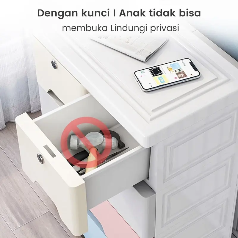 【VALUEDA】Lemari Pakaian/Lemari Pakaian Anak/Lemari Import/Kabinet Drawer Storage Cabinet Ukuran Jumbo Penyimpanan rumah 3