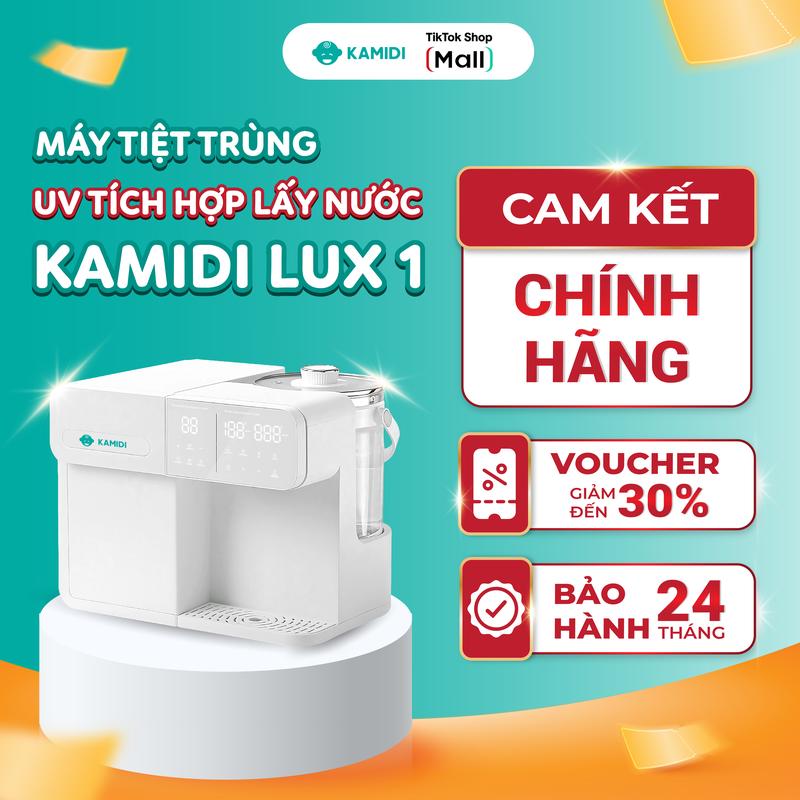Máy đa năng Kamidi Lux 1 tiệt trùng UV tích hợp đun nước, giữ ấm sữa ở nhiệt độ lý tưởng pha sữa cho bé tiet trung uvc