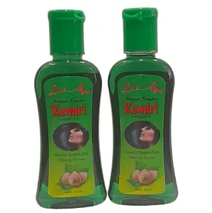 Lus Ayu Minyak Rambut Kemiri 63ml x2Pcs  Perawatan Rambut Dengan Vitamin C & E Untuk Kelembutan Menghaluskan Dan Nutrisi Rambut