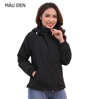   Áo Lót Lưới  Áo Khoác Gió Nữ 2 Lớp Cao Cấp Áo Gió Nữ 2 Lớp Chống Nước Có Khoá Túi Mũ Tháo Rời 