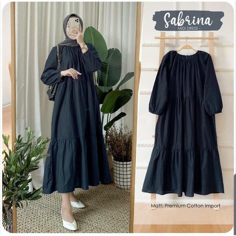 Sabrina Midi Dress  / Tunik Sabrina Atasan Wanita Polos 4
