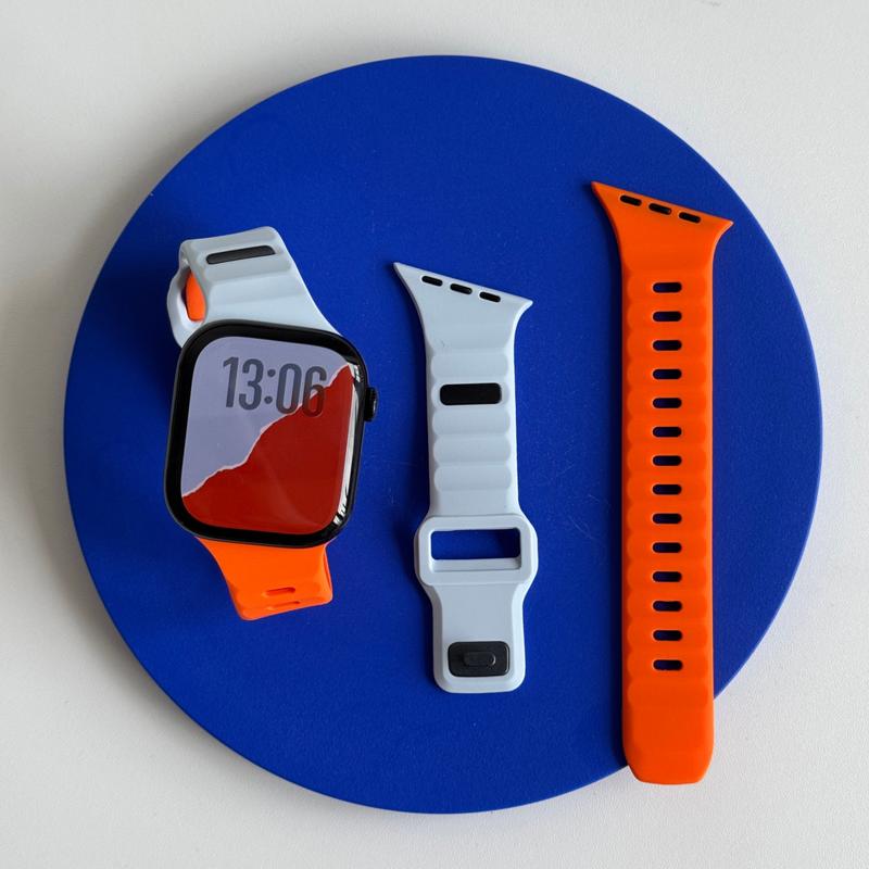Dây đeo đồng hồ vải twill bất đối xứng mới với khối màu silicone, phù hợp cho…