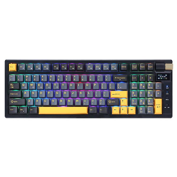 Bàn phím cơ gaming EDRA EK398ProV2 - 3 chế độ kết nôi đi kèm màn hình LED hiển thị thông tin