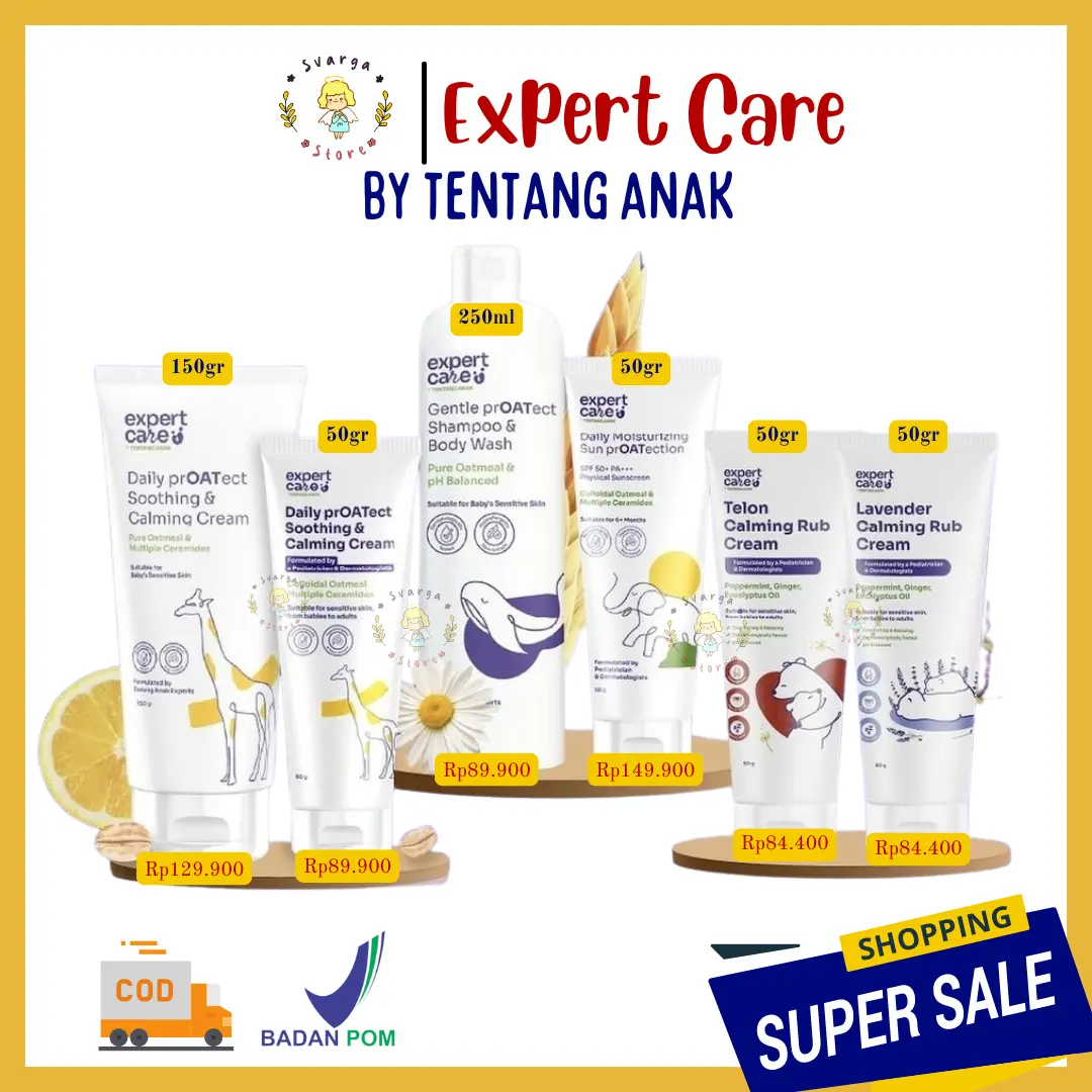 Expert Care Telon Calming Rub | Calming cream | Moisturizing Sunscreen | Shampoo & body wash Baby |  Skincare Anak Bayi Tentang Anak