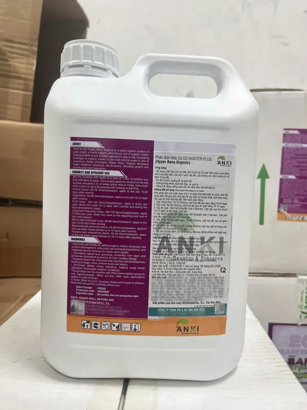 Can phân bón hữu cơ Hyper BANU Organic 5 Lít rong tảo biển (nguyên đai nguyên kiện) nhập khẩu Châu Âu 2