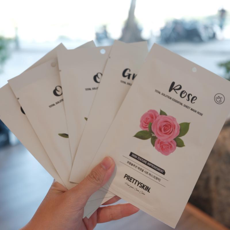 (COMBO MIX 5 MIẾNG VỊ ) Mặt Nạ Dưỡng Ẩm PRETTYSKIN Total Solution Essential Sheet Mask 23g/miếng