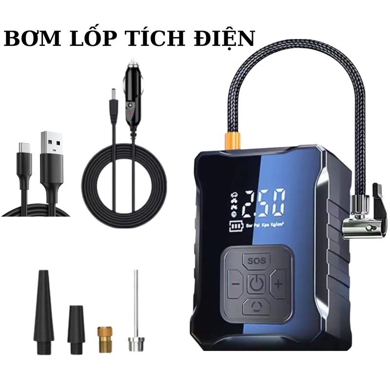  Bơm lốp xe hơi SF007 - Tích điện không dây - Bơm lốp oto - xe máy - xe điện - xe đạp Công suất cao - bơm siêu nhanh 