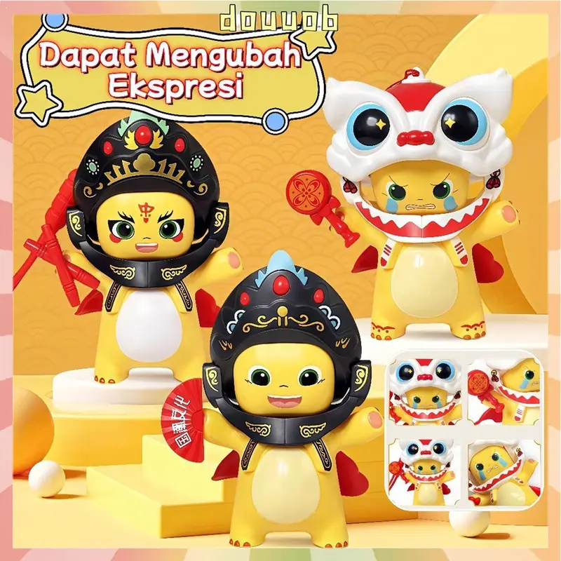 【Gantungan Kunci】Hadiah Ramadhan 3 Ekspresi Acak Mainan Nailong Dino Kuning Terbaru / Mainan Dekompresi / Berubah Ekspresi Wajah / Berubah Wajah Lucu Toy Doll 3