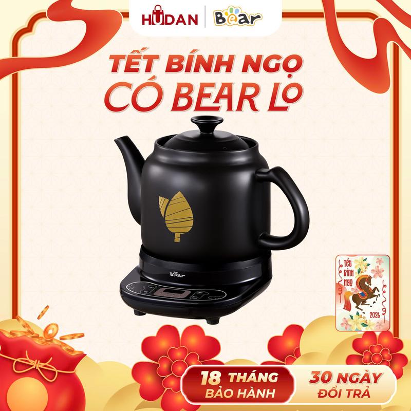  Ấm sắc thuốc BEAR 4L HTM- 4H40X  Tiếng Việt Sắc Thuốc Đông Nam Bắc Y Đế Tách Rời BH 18 tháng 