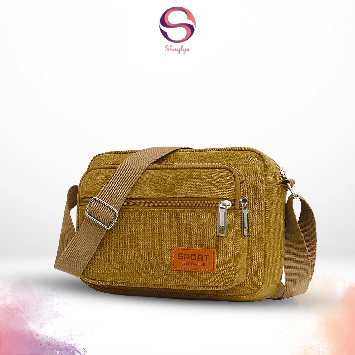 Tas Selempang Pria Motif Polos Tas SlingBag Cowok Trendy New Collection YS084 Canvas Hitam Tas Selempang Pria Motif Polos Tas SlingBag Cowok Trendy New Collection YS084 Canvas Hitam