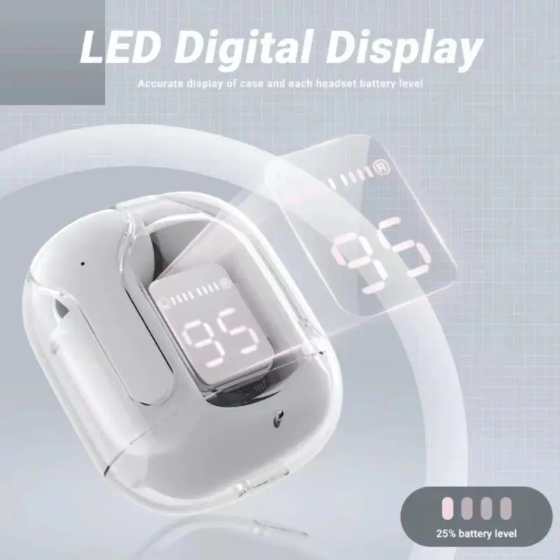 Headset Bluetooth TWS K3 Air31 Wireless Earphone Headphone dengan LED Display Transparan dan Hifi Sound Ponsel 4