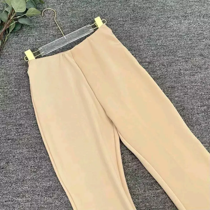 CELANA KULOT GARIS  WANITA BAHAN SCUBA PREMIUM CELANA KEKINIAN TERLARIS Panjang Tebal Melar Basic Basic Garis Karet Nyaman Hitam Formal Standar Putih Mocca Navy Hijau Biru Army 8