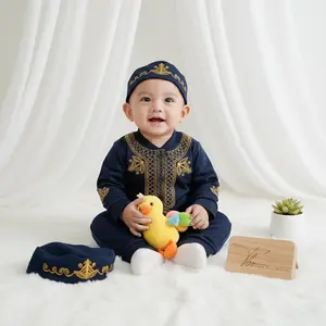 Baju Koko Bayi Laki Laki 0-6 Bulan Setelan Jumper Bordir Newborn Katun Cowok Bayi Koko Bayi B Motif Random Ukuran 0-9 Bulan Size 0-3 3-6 6-9 Bulan
