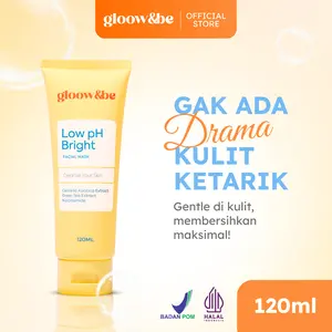 [HARGA SPESIAL LIVESTREAM] Gloow&be Low PH Bright Facial Wash | Facial Wash | Sabun Cuci Muka | Cleanser Wajah | Skincare Basic| pH Balance| | Untuk Kulit Berminyak / Kombinasi |Gentle Clean