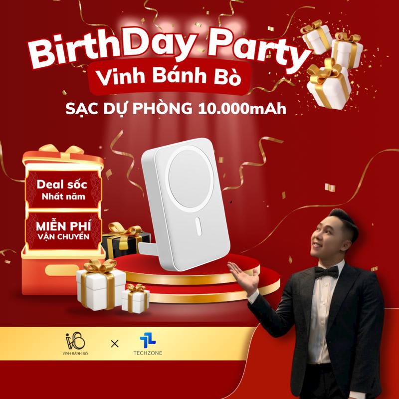 [VBB] Pin Sạc Dự Phòng Không Dây Dung Lượng 10000mAh Tích Hợp Sạc Từ Tính Cho Nhiều Thiết Bị Điện Thoại