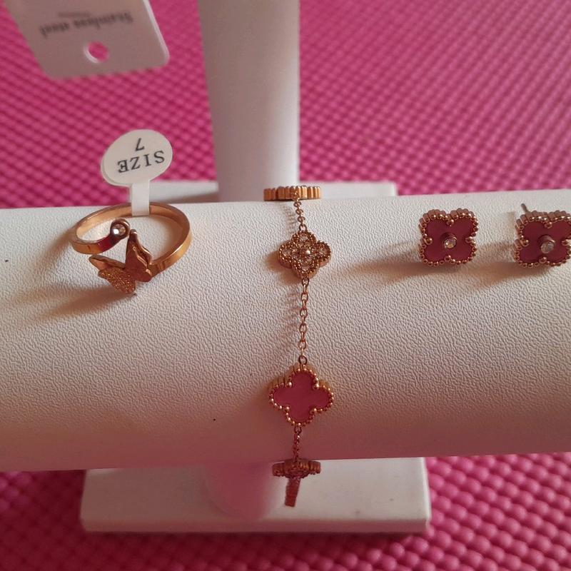 Accessories Titanium 4pcs mix kalung,gelang,cincin,anting 2