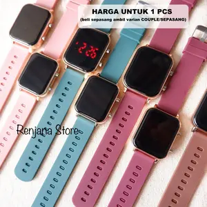 (HARGA 1PCS) Jam Tangan Couple Pria dan Wanita Led Digital Terbaru Viral Rubber Strap Digital Santai Pink Besi (HARGA 1PCS) Jam Tangan Couple Pria dan Wanita Led Digital Terbaru Viral Rubber Strap Digital Santai Pink Besi