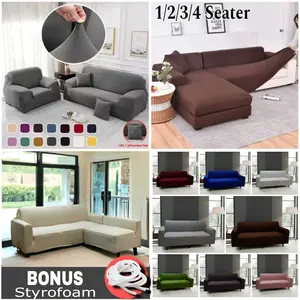 Sarung penutup sofa 1/2/3/4 dudukan stretch / Bahan halus , Adem n lembut  / Sarung sofa modern elastis