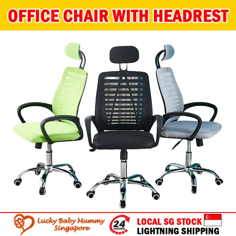 Good Quality Office Chair with Headrest and Legrest, Adjustable Height, Black