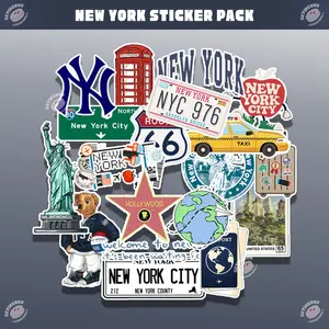 19pcs NEW YORK Sticker Pack | stiker new york aesthetic